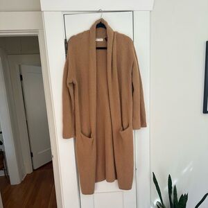 Anthropologie Tan Open-Front Cardigan